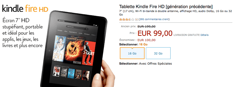 Tablette tactile  KINDLE FIRE HD 32 G - Tablette tactile - Achat &  prix