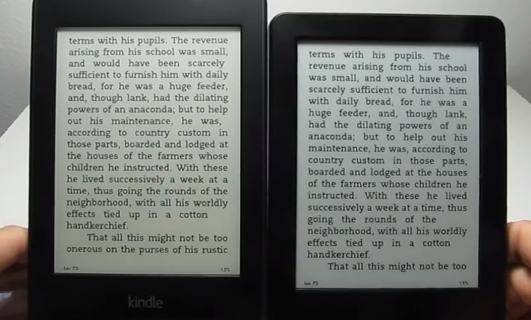 Kindle tactile Contre Kindle Paperwhite : la comparaison vidéo