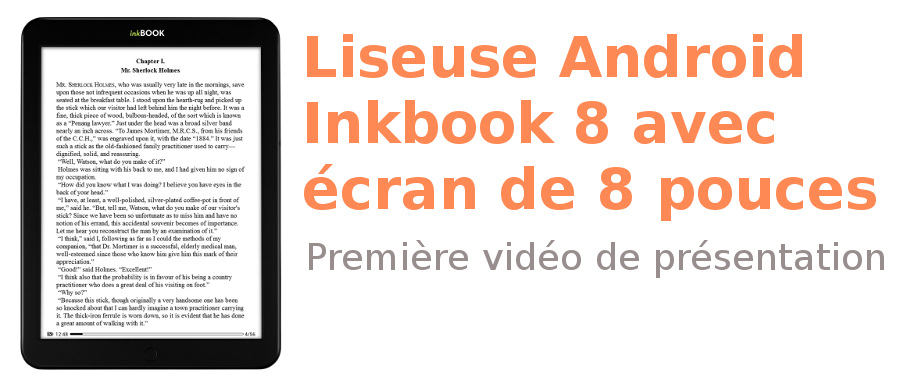 Inkbook 8 pouces : une liseuse Android en vidéo