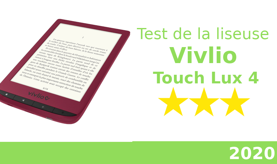 Liseuse Numérique Touch Lux 5 - VIVLIO - Rouge - 6 - 8 Go - 758 x