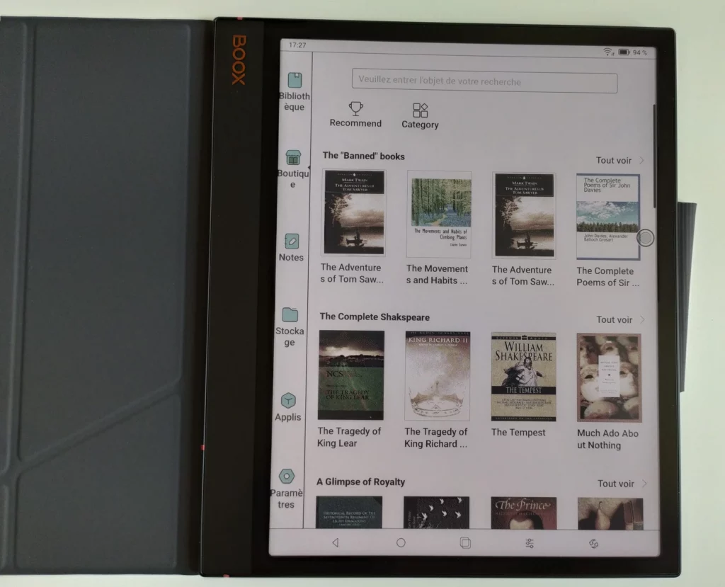 Test de la Onyx Boox Note Air3 C