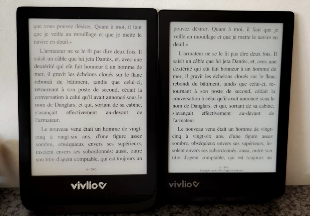 Vivlio Light contre Vivlio Touch Lux 5 : comparaison